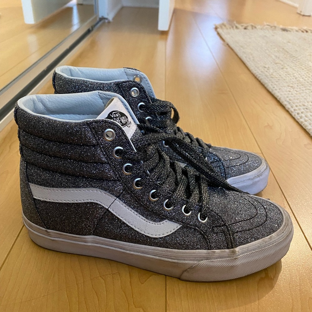 Sparkle High top Vans! Size 7.5 W